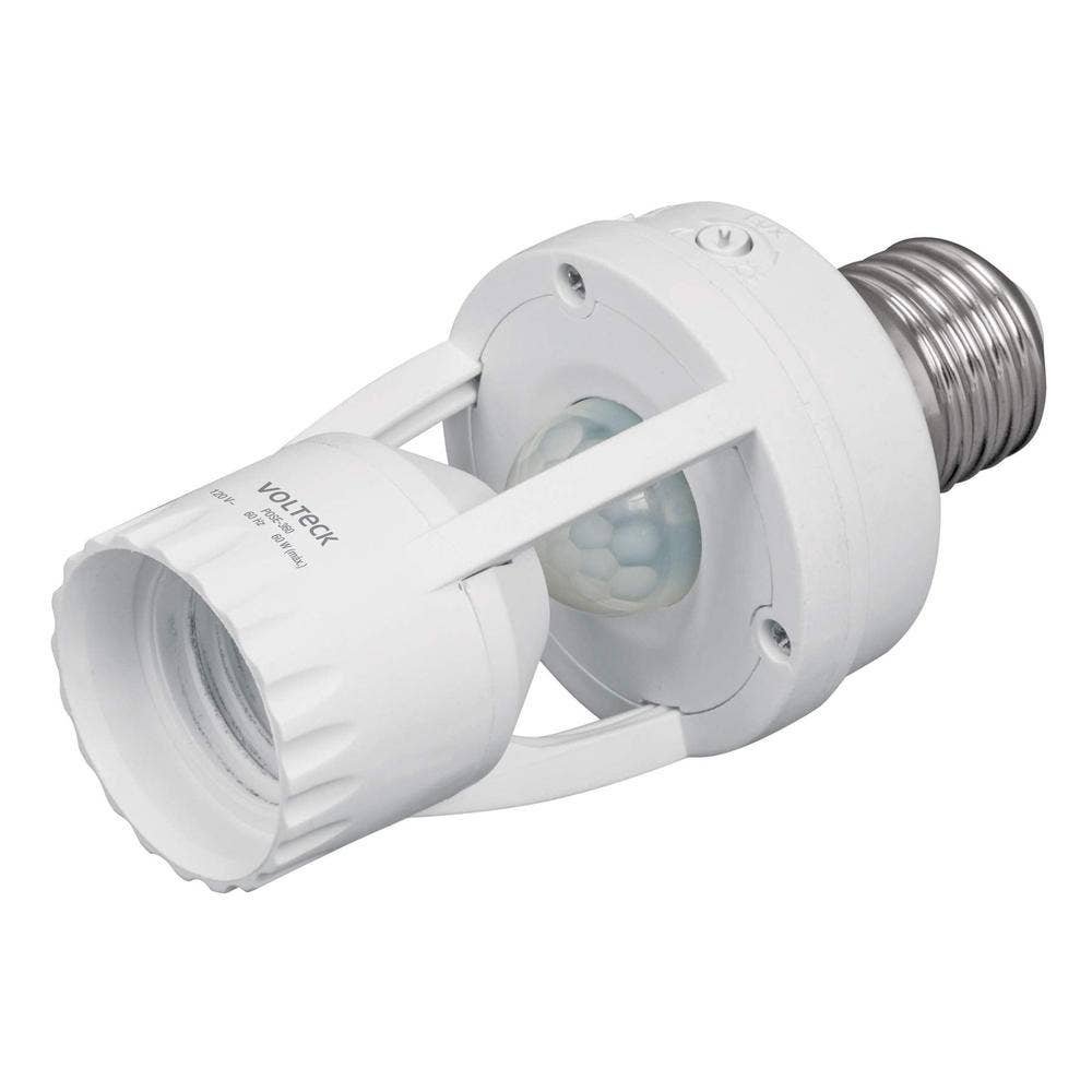 Portalámpara Volteck White with Sensor Motion